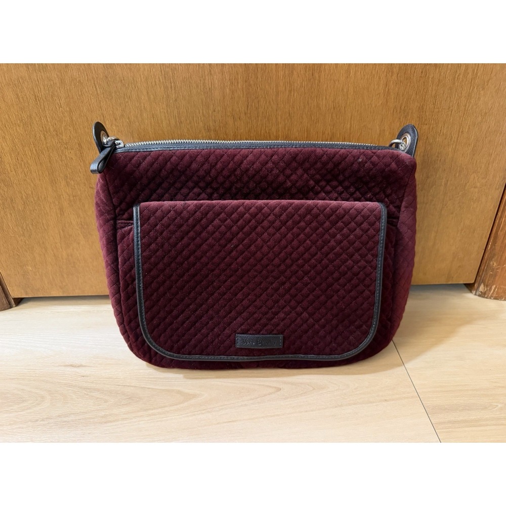 Vera Bradley Velvet Carson Shoulder Crossbody Bag in Blackberry Wine